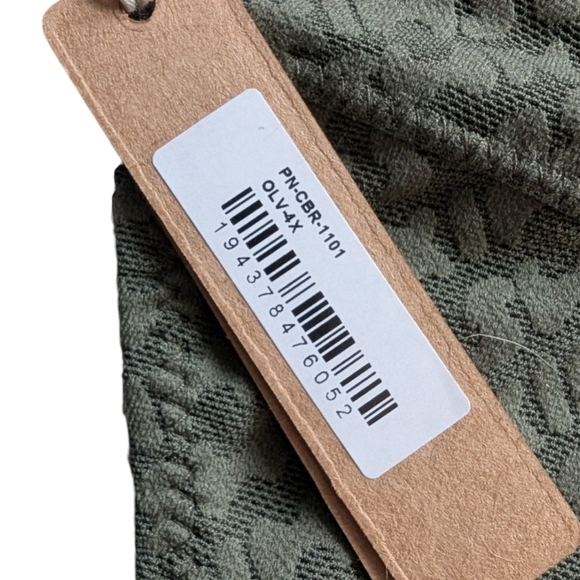 Skims Logo Mesh Cheeky Brief Panty Olive Green New With Tags Women's size 4X - Picture 7 of 8